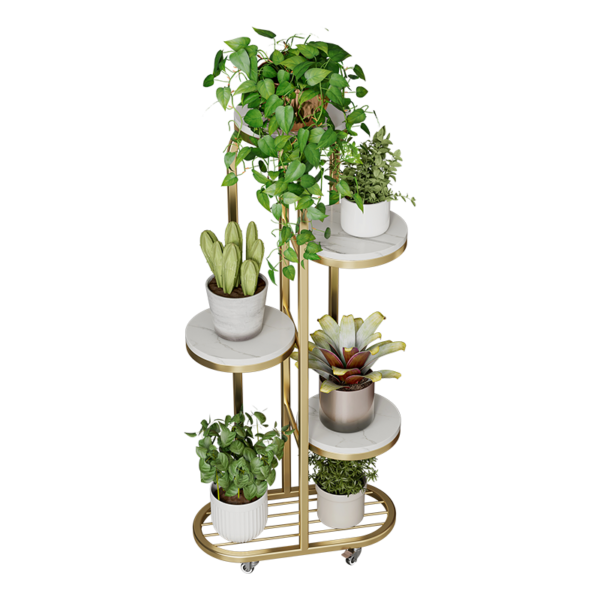 Tiered Plant Stand, 5 Tier Plant Stand Indoor, Plant Rack for Patio Gardens Bedroom Corner Iiving Room Balcony,  Gold
