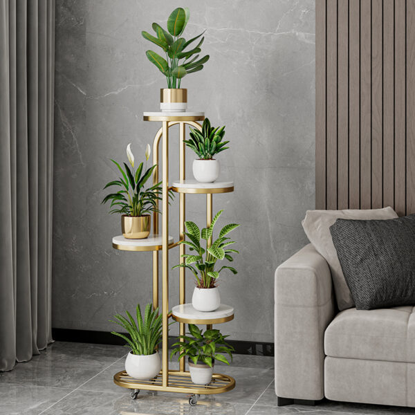 Tiered Plant Stand, 5 Tier Plant Stand Indoor, Plant Rack for Patio Gardens Bedroom Corner Iiving Room Balcony,  Gold